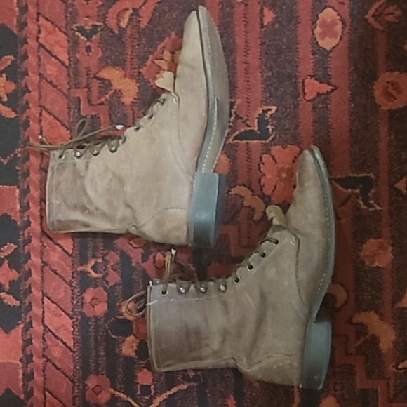 VINTAGE LAREDO KILTIE FRINGE BROWN ROPER BOOTS - Picture 3 of 8